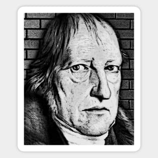 Georg Wilhelm Friedrich Hegel Black And White Portrait | Georg Wilhelm Friedrich Hegel Artwork 2 Magnet